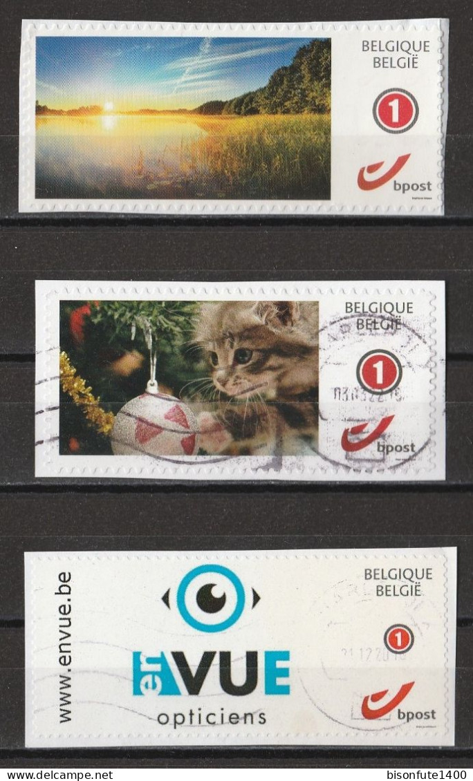 Lot De 3 Timbres Personnalisés DUOSTAMPS Belgique Oblitérés ( Voir Photos ). - Used