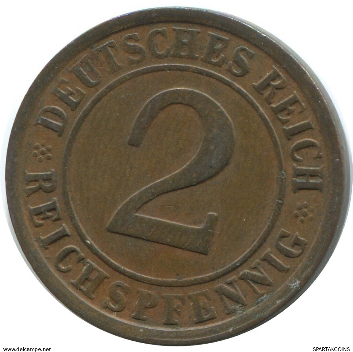 2 REICHSPFENNIG 1924 G DEUTSCHLAND Münze GERMANY #AE279.D - 2 Renten- & 2 Reichspfennig