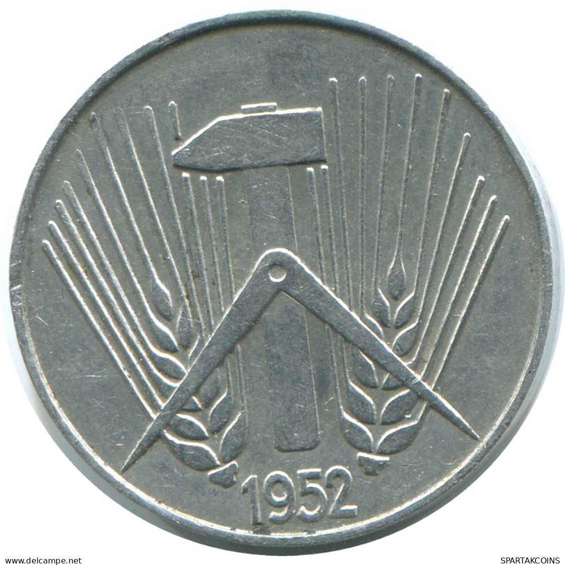 5 PFENNIG 1952 E DDR EAST DEUTSCHLAND Münze GERMANY #AE024.D - 5 Pfennig
