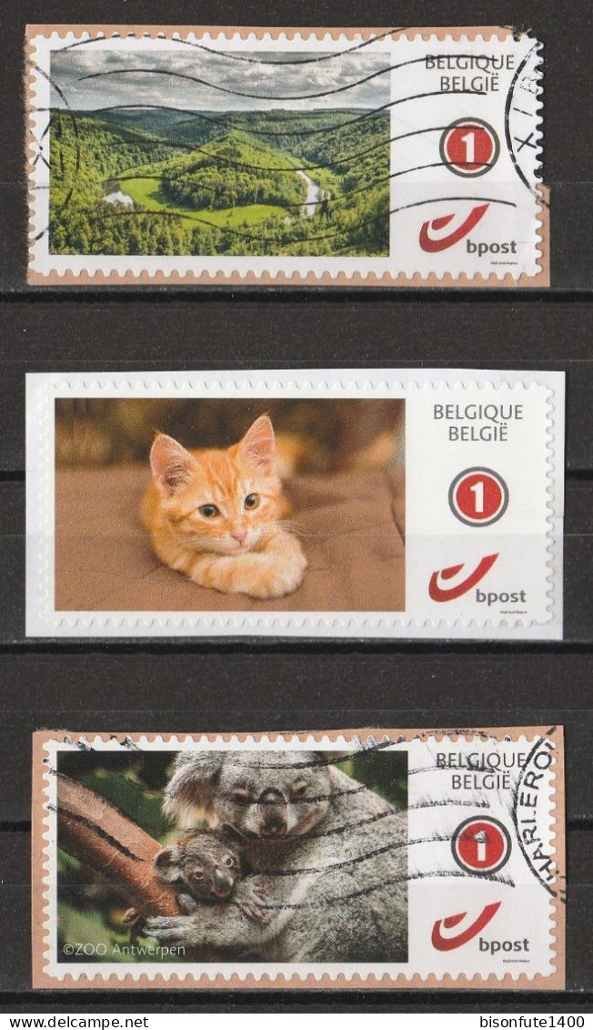 Lot De 3 Timbres Personnalisés DUOSTAMPS Belgique Oblitérés ( Voir Photos ). - Used