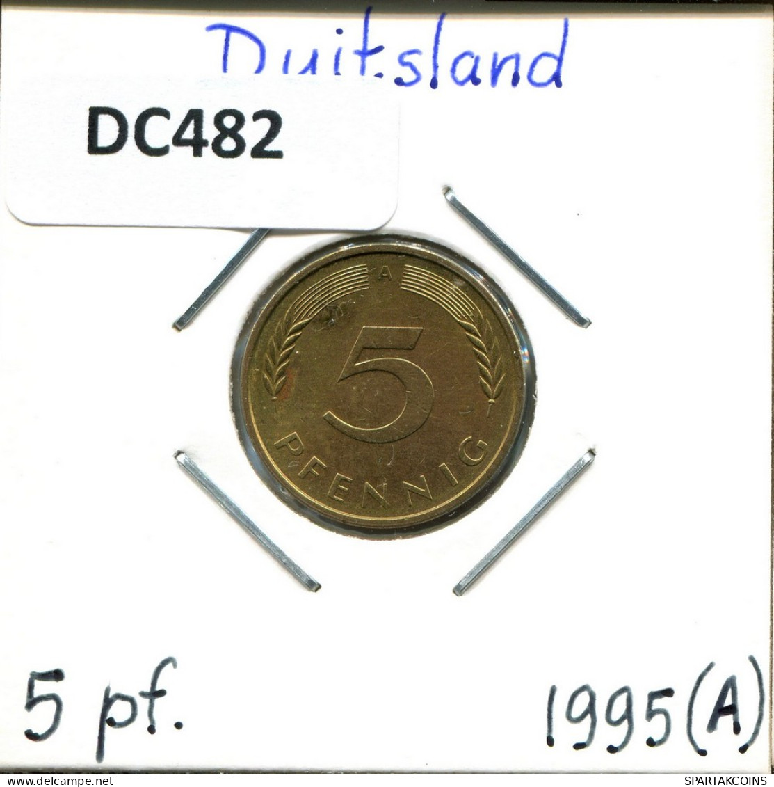 5 PFENNIG 1995 A BRD DEUTSCHLAND Münze GERMANY #DC482.D - 5 Pfennig