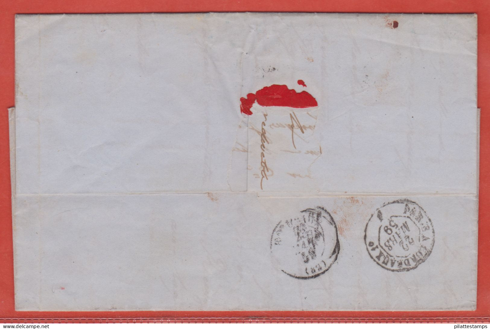 GUYANE LETTRE DE 1859 DE CAYENNE POUR BORDEAUX FRANCE - Lettres & Documents