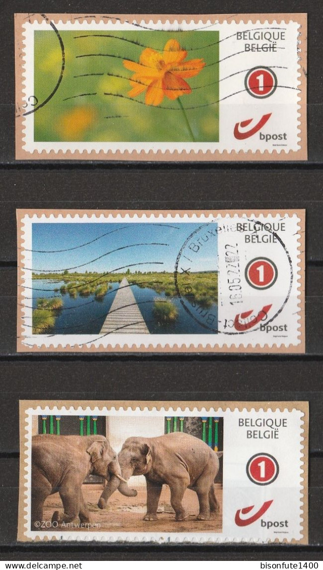 Lot De 3 Timbres Personnalisés DUOSTAMPS Belgique Oblitérés ( Voir Photos ). - Gebraucht