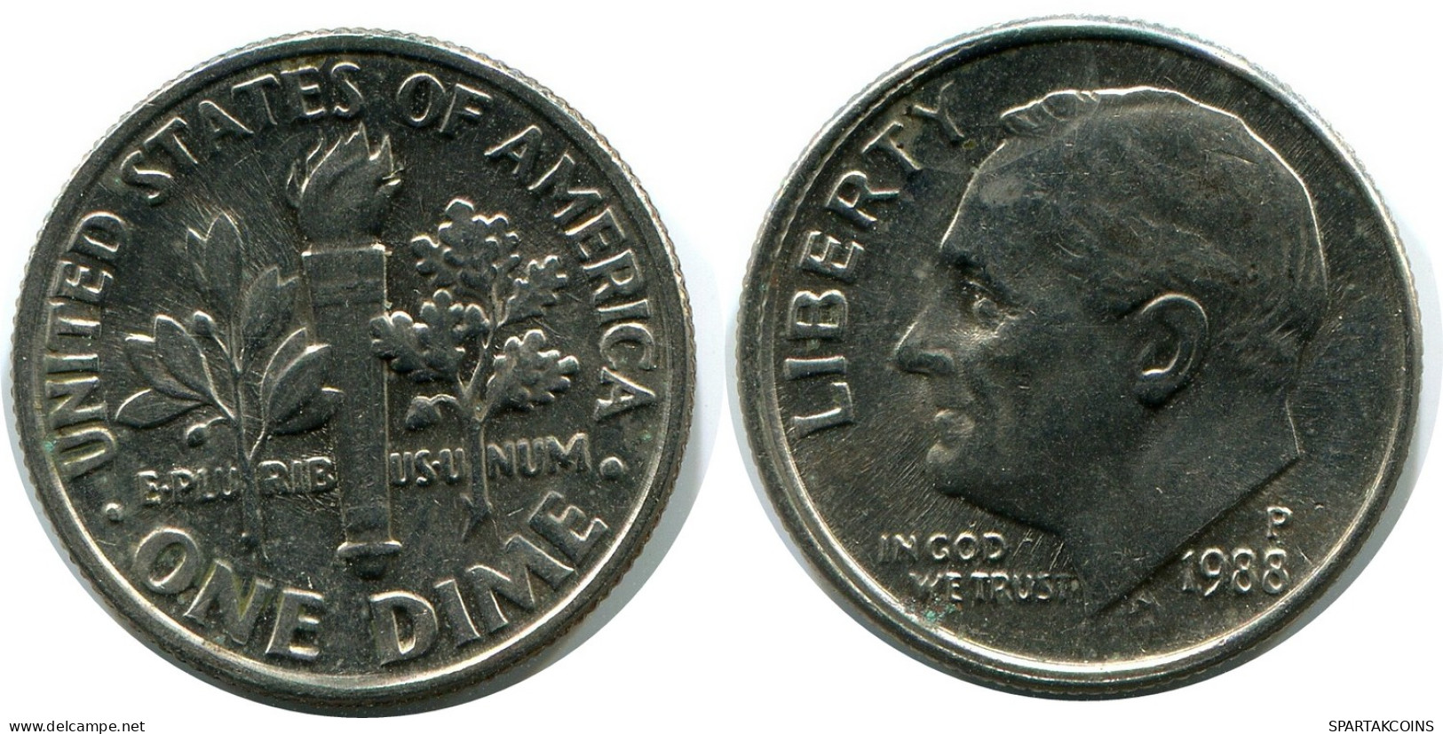 10 CENTS 1988 USA Moneda #AZ252.E - E.Cents De 2, 3 & 20