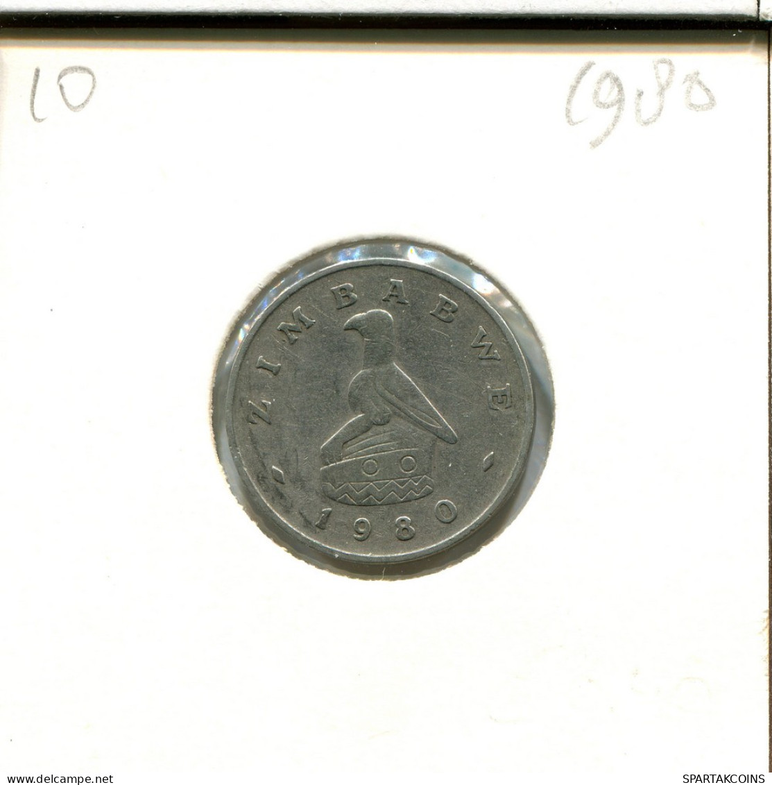 10 CENTS 1980 ZIMBABWE Moneda #AT074.E - Simbabwe