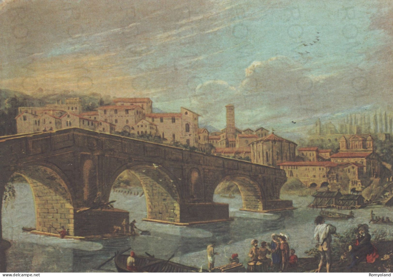 CARTOLINA  ROMA,LAZIO-VANVITELLI (1653-1736)-PONTE ROTTO-STORIA,MEMORIA,CULTURA,RELIGIONE,IMPERO ROMANO,NON VIAGGIATA - Ponts