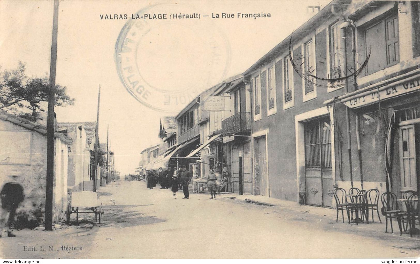 CPA 34 VALRAS LA PLAGE LA RUE FRANCAISE - Andere & Zonder Classificatie