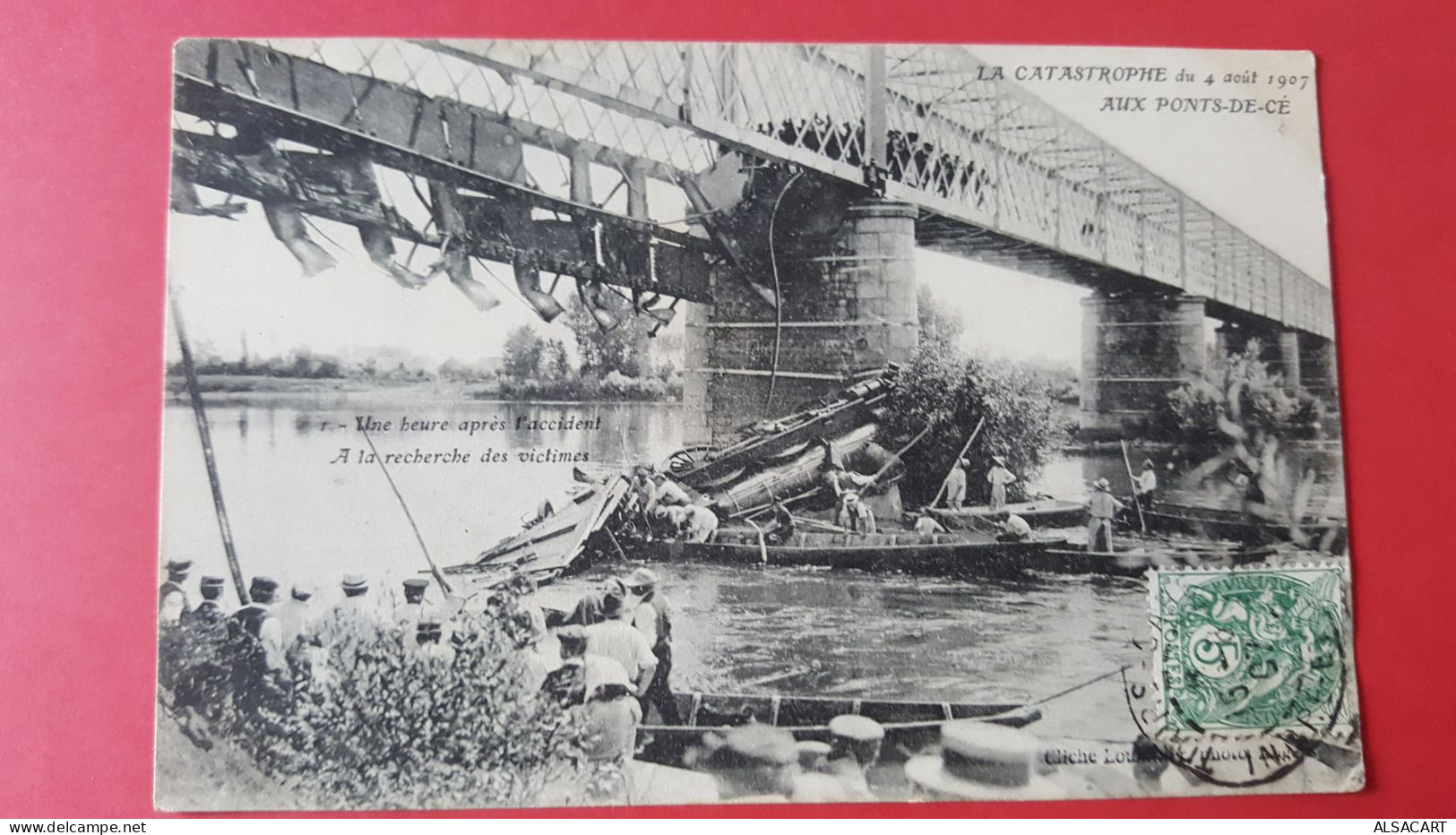 . La Catastrophe Aux Pont De Cé, 1907 ,  Une Heure Apres L'accident , à La Recherche Des Victimes - Les Ponts De Ce