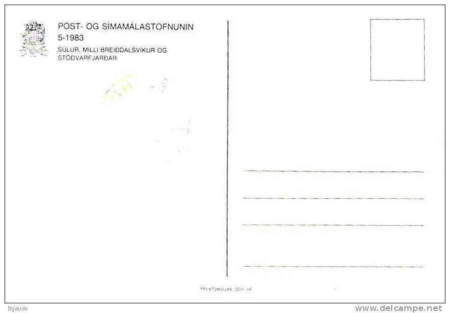 ISLANDE CARTE MAXIMUM NUM YVERT  549  TOURISME MONT SULUR - Maximumkaarten