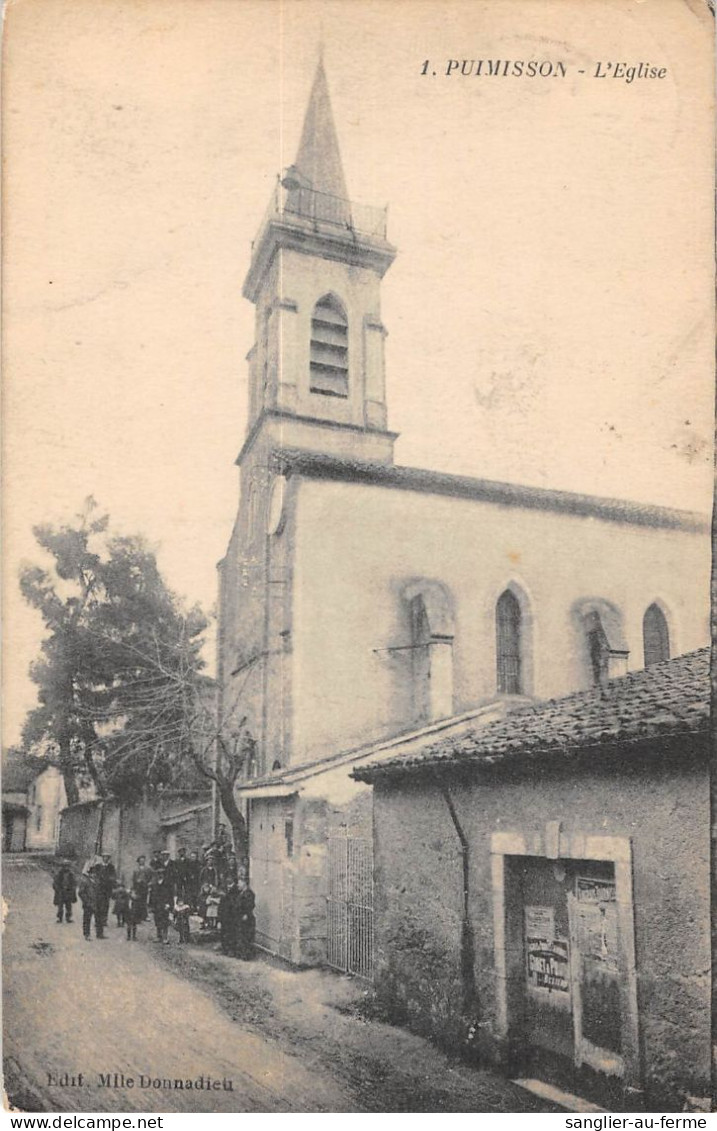 CPA 34 PUIMISSON EGLISE - Sonstige & Ohne Zuordnung