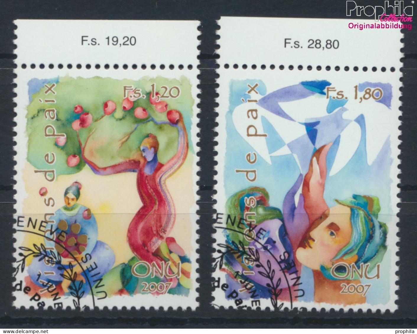 UNO - Genf 573-574 (kompl.Ausg.) Gestempelt 2007 Friedliche Visionen (10069028 - Used Stamps