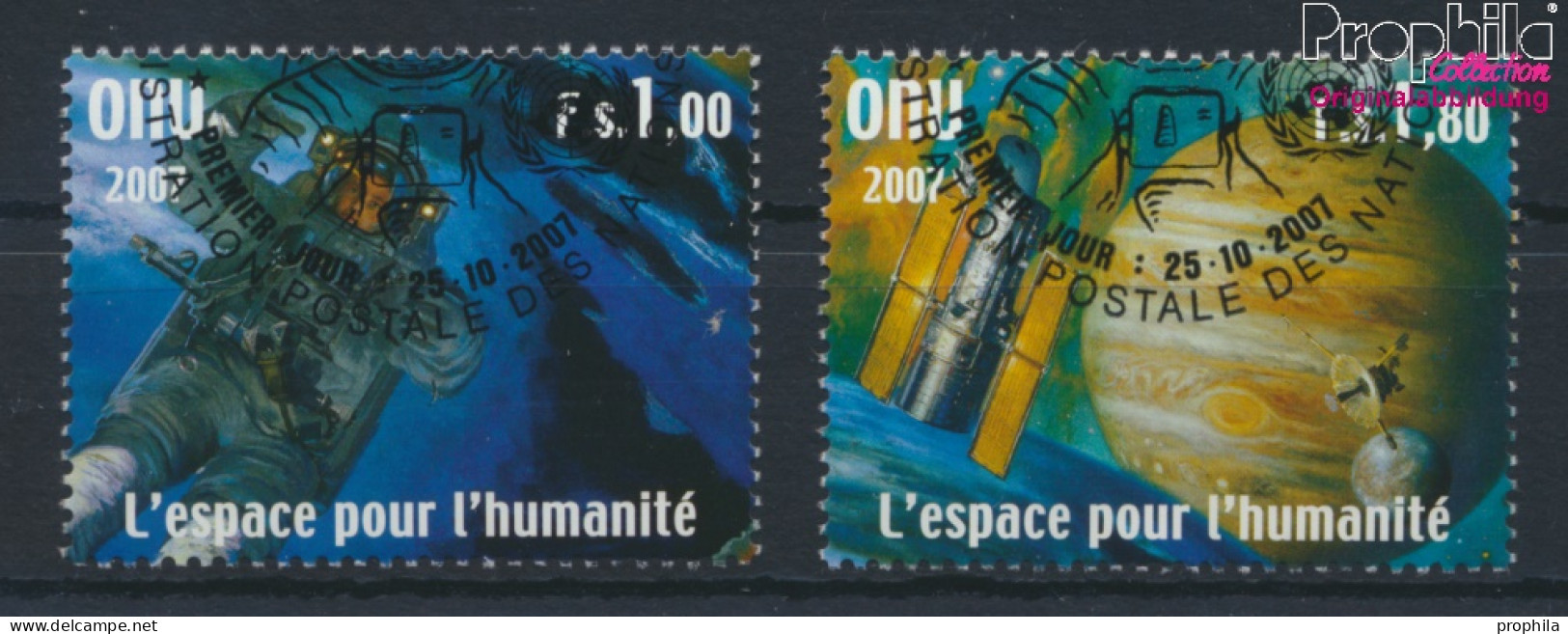 UNO - Genf 584-585 (kompl.Ausg.) Gestempelt 2007 Weltraumfahrt (10068985 - Oblitérés