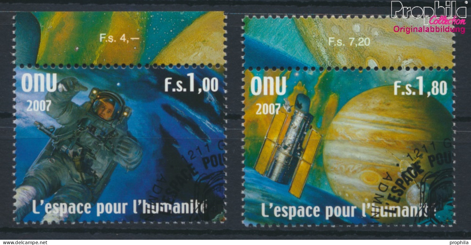 UNO - Genf 584-585 (kompl.Ausg.) Gestempelt 2007 Weltraumfahrt (10068990 - Oblitérés