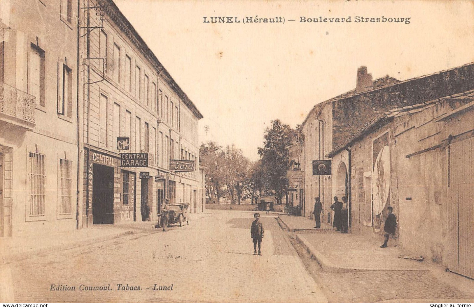 CPA 34 LUNEL BOULEVARD DE STRASBOURG / Cliché Rare - Lunel