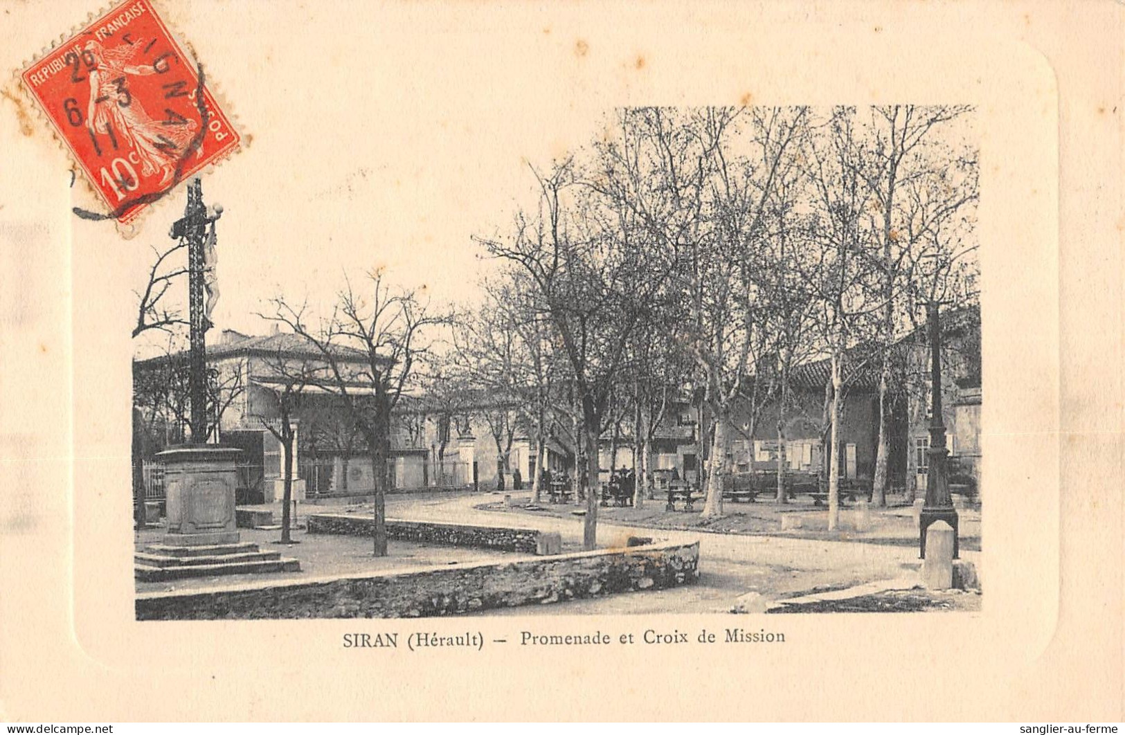 CPA 34 SIRAN PROMENADE ET CROIX DE MISSION - Autres & Non Classés