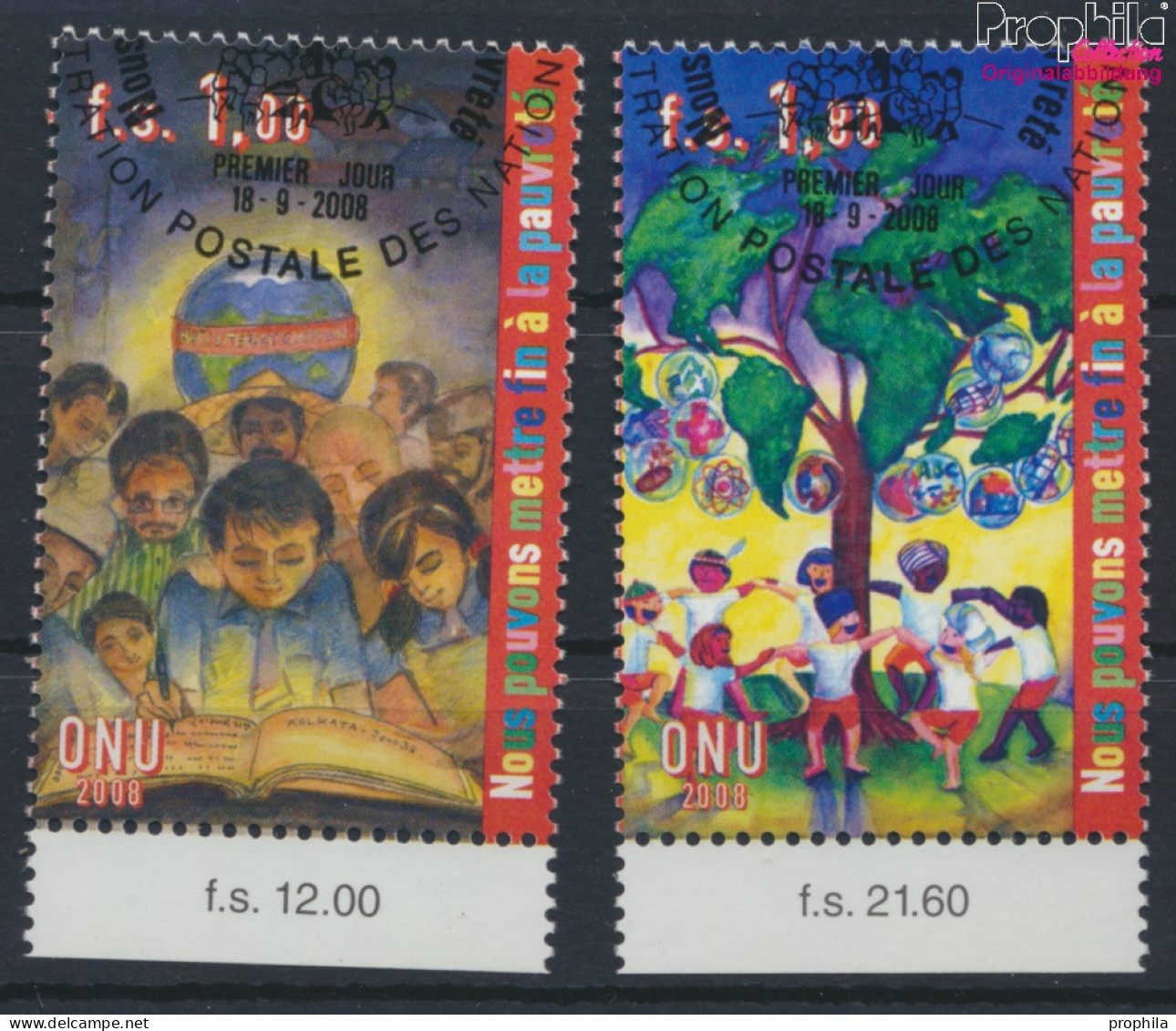 UNO - Genf 605-606 (kompl.Ausg.) Gestempelt 2008 Beseitigung Der Armut (10068921 - Used Stamps