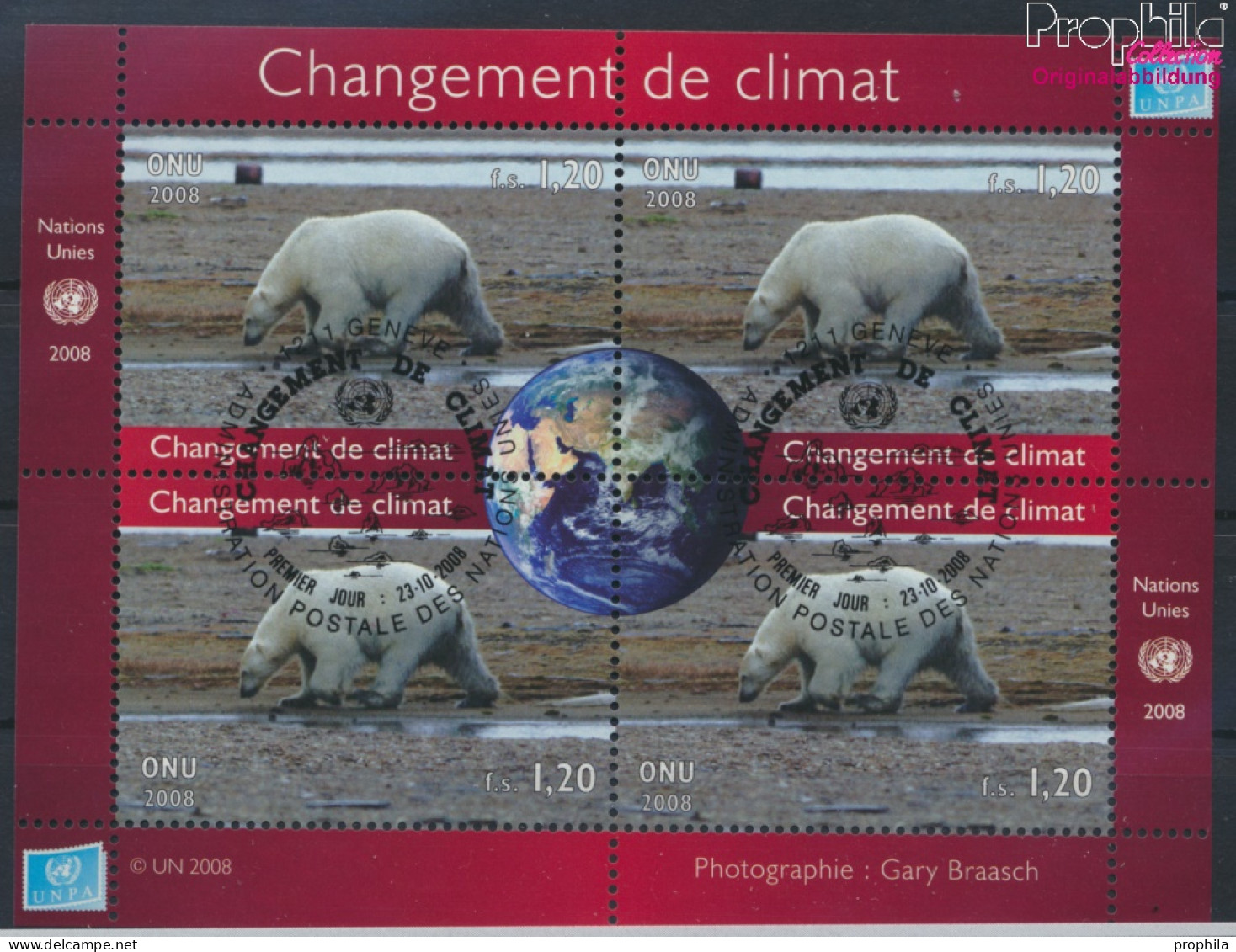 UNO - Genf Block24 (kompl.Ausg.) Gestempelt 2008 Klimawandel (10068911 - Oblitérés