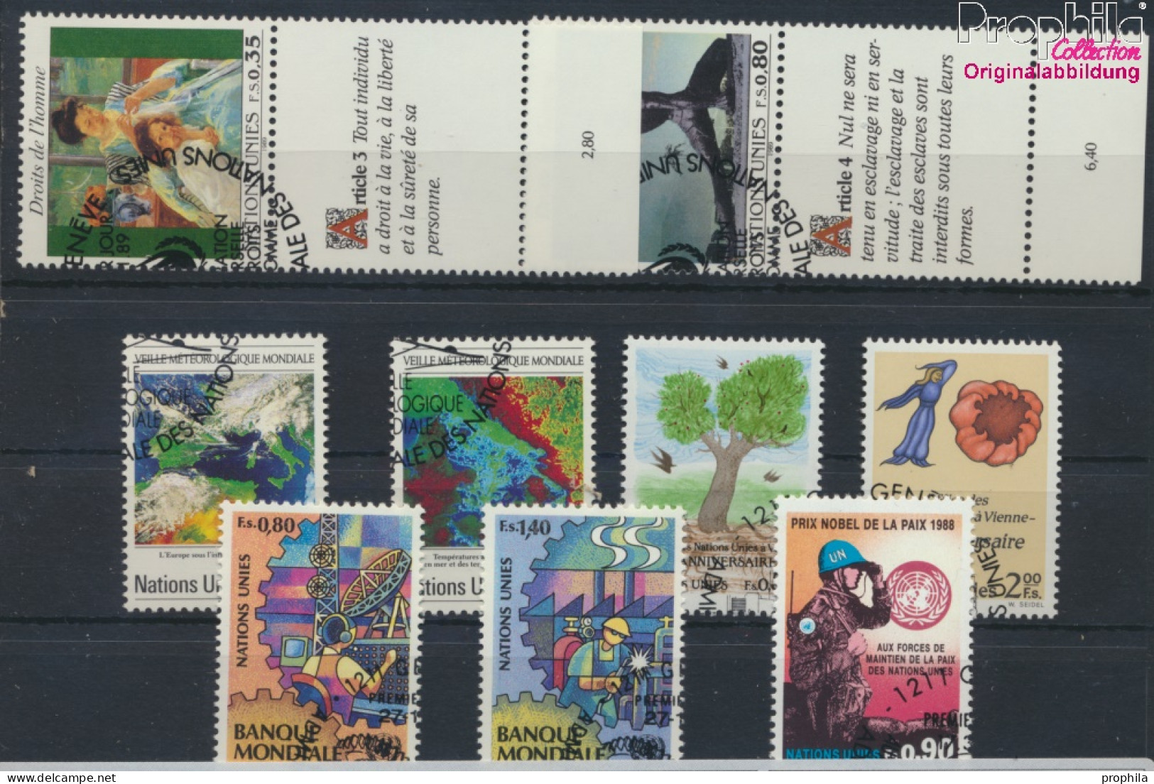 UNO - Genf Gestempelt Weltbank 1989 Weltbank, Wetter, Menschenrechte U.  (10067988 - Used Stamps