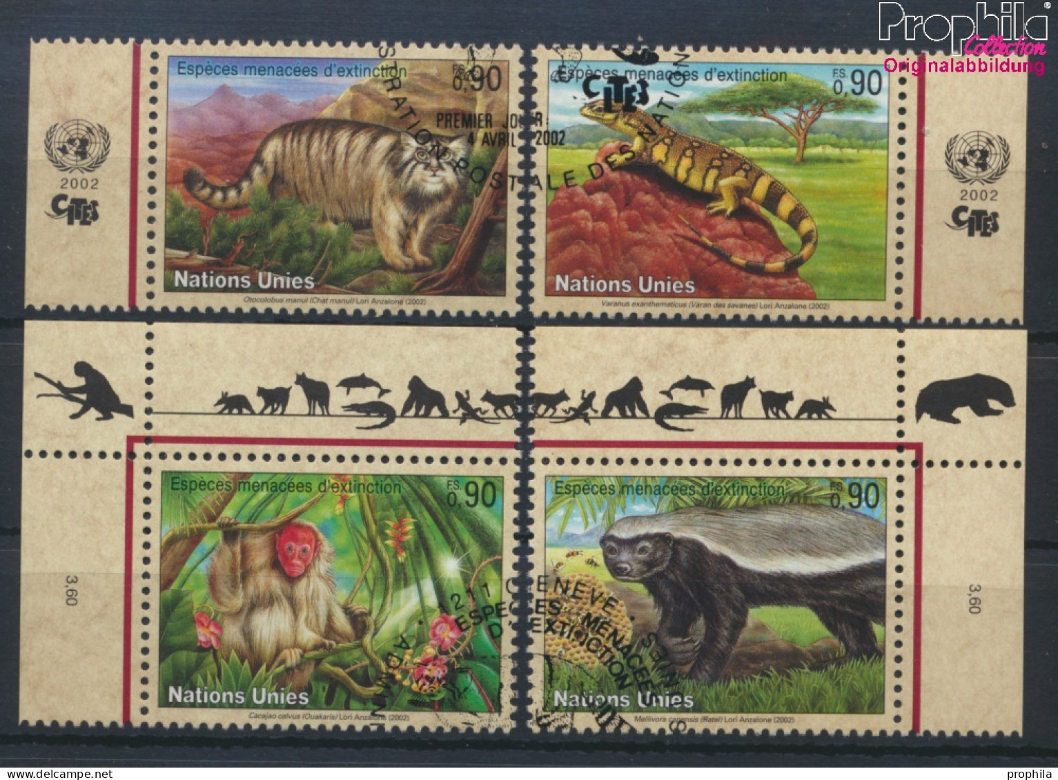 UNO - Genf 434-437 (kompl.Ausg.) Gestempelt 2002 Gefährdete Arten (10067964 - Used Stamps