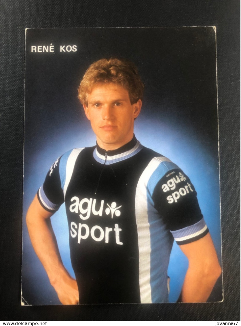 René Kos - Agu Sport - 1983 - Carte -  Cyclisme - Ciclismo -wielrennen - Cyclisme