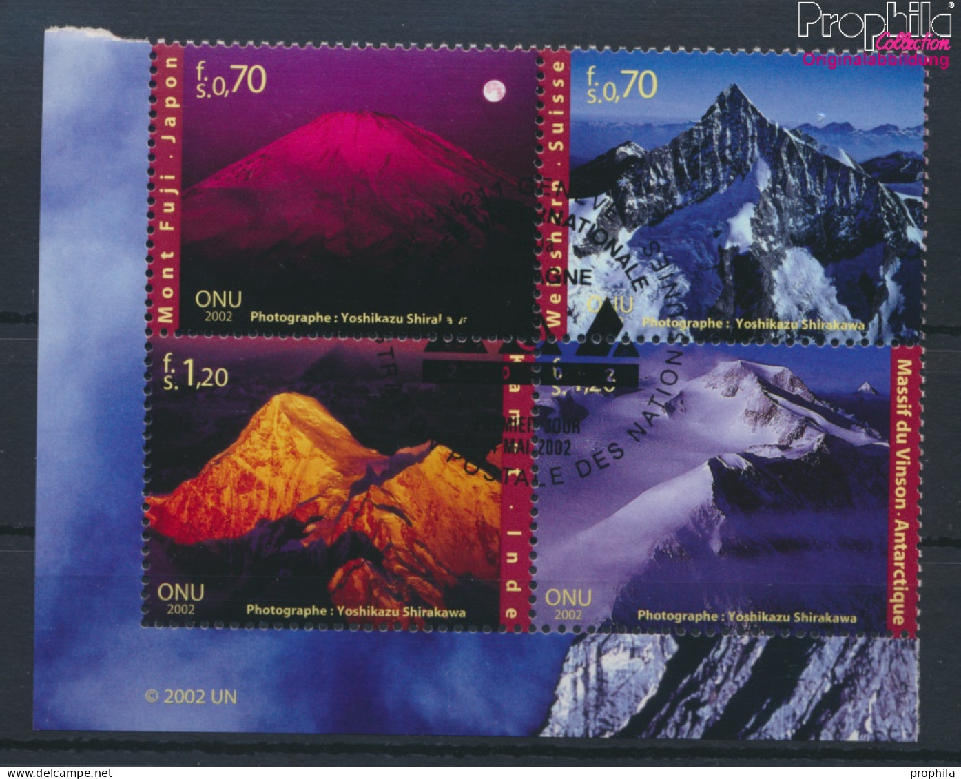 UNO - Genf 440-443 Viererblock (kompl.Ausg.) Gestempelt 2002 Jahr Der Berge (10067959 - Used Stamps