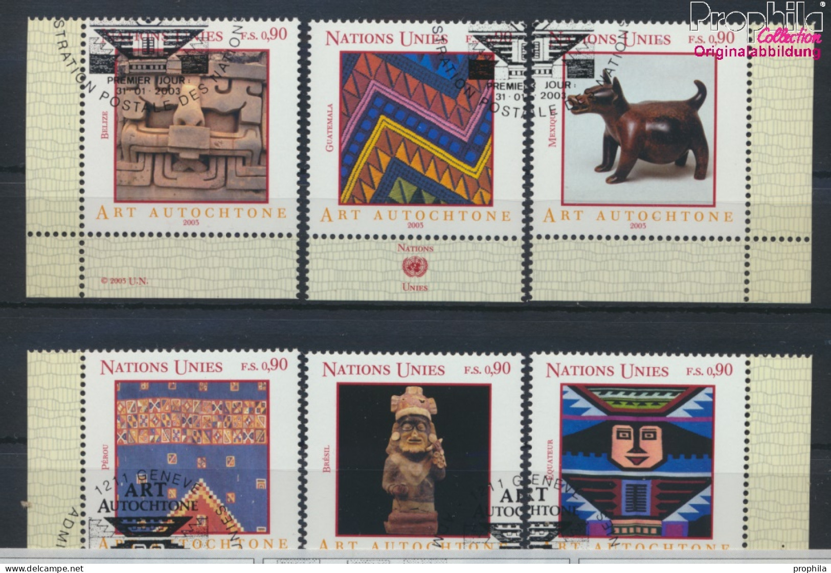 UNO - Genf 459-464 (kompl.Ausg.) Gestempelt 2003 Eingeborenenkunst (10067952 - Used Stamps