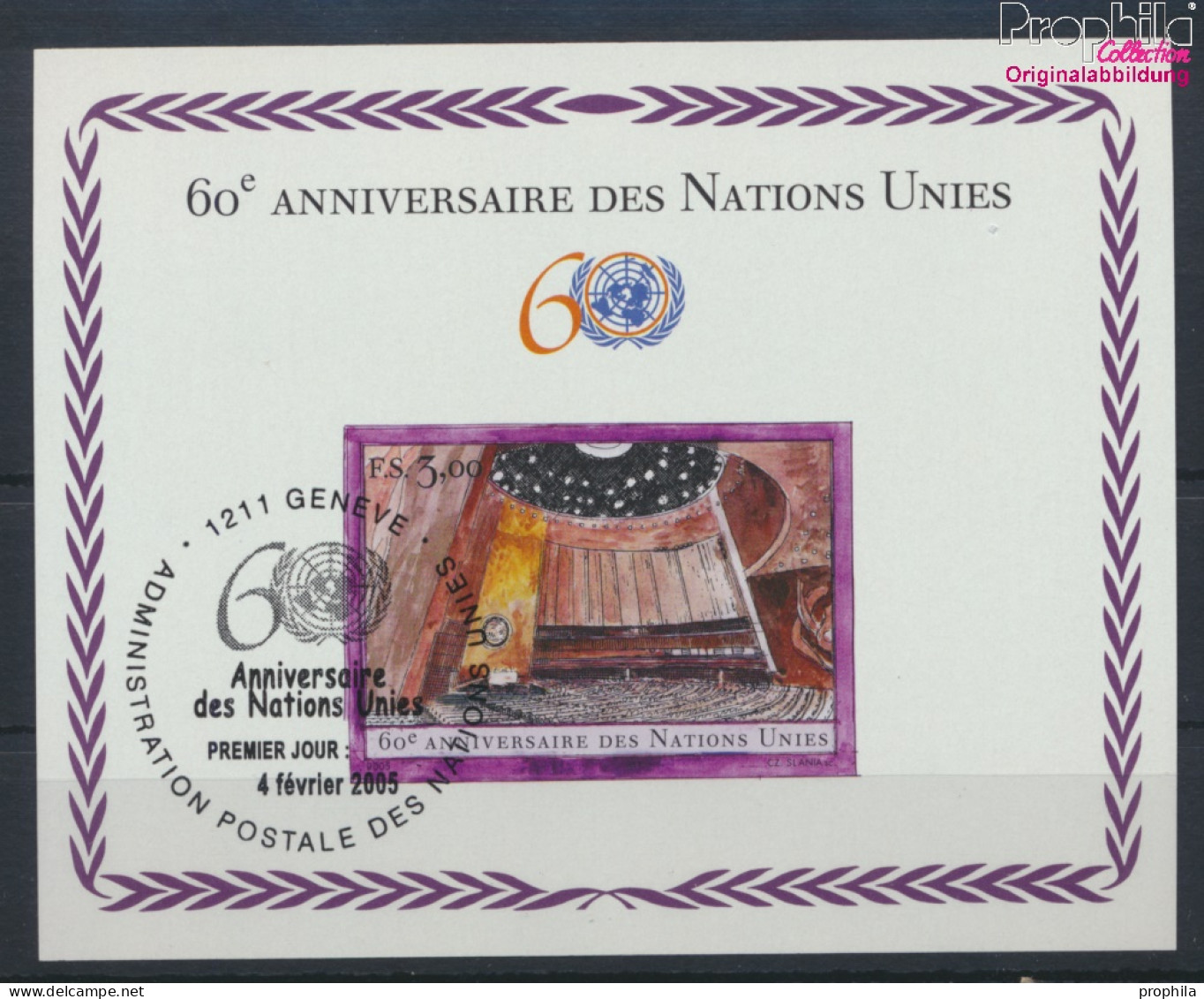 UNO - Genf Block20 (kompl.Ausg.) Gestempelt 2005 60 Jahre UNO (10067939 - Used Stamps