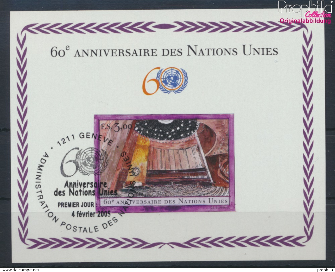 UNO - Genf Block20 (kompl.Ausg.) Gestempelt 2005 60 Jahre UNO (10067940 - Used Stamps