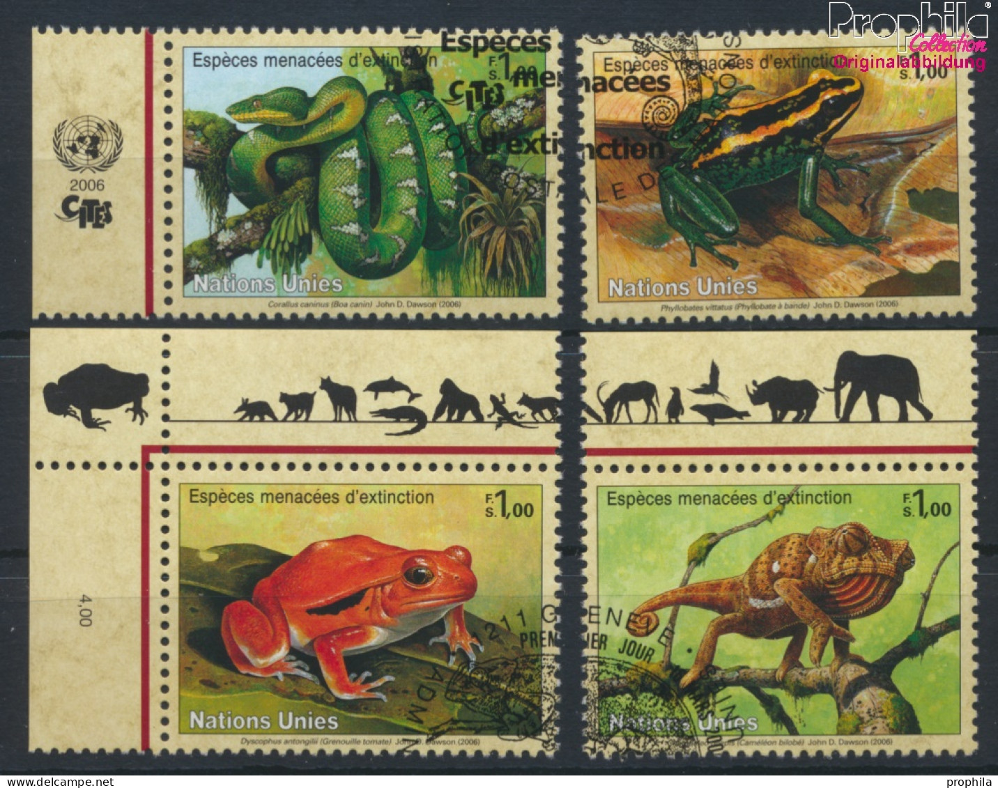 UNO - Genf 537-540 (kompl.Ausg.) Gestempelt 2006 Amphibien Und Reptilien (10067931 - Used Stamps