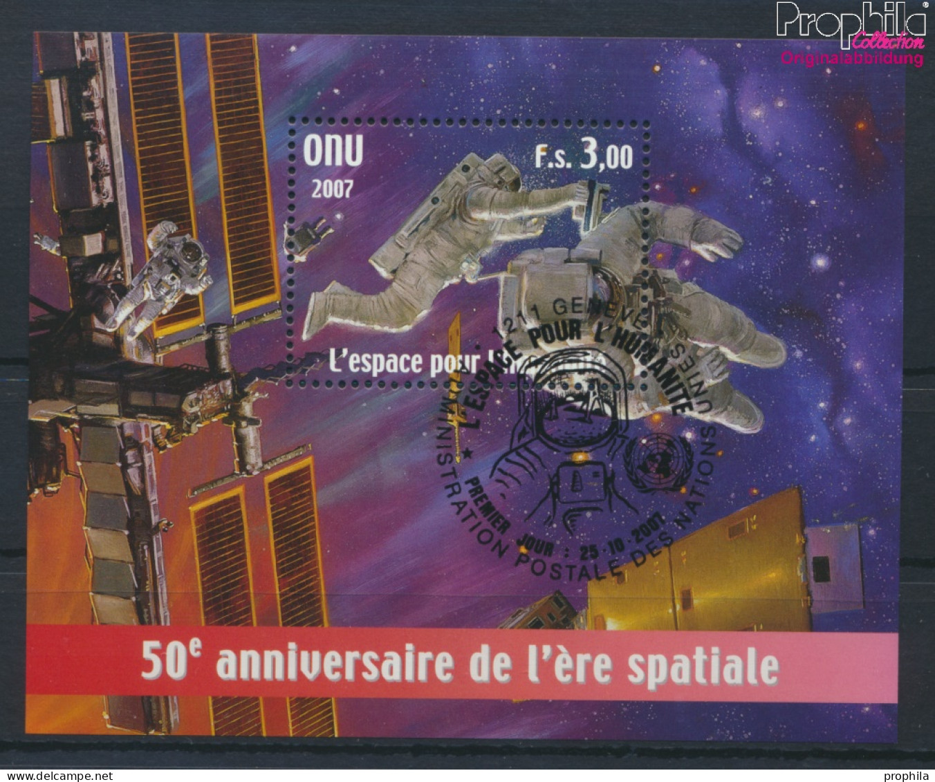 UNO - Genf Block22 (kompl.Ausg.) Gestempelt 2007 Weltraumfahrt (10067911 - Oblitérés