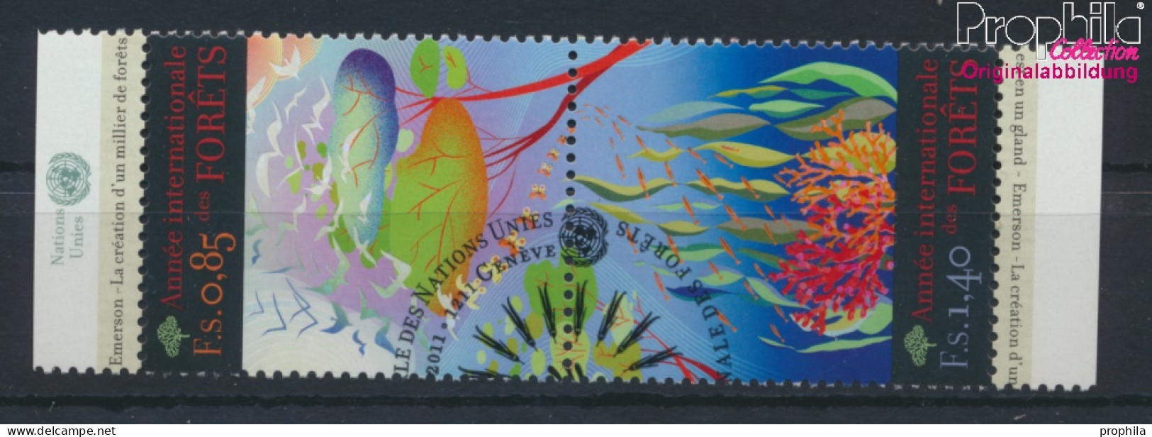 UNO - Genf 778-779 Paar (kompl.Ausg.) Gestempelt 2011 Jahr Der Wälder (10067790 - Used Stamps