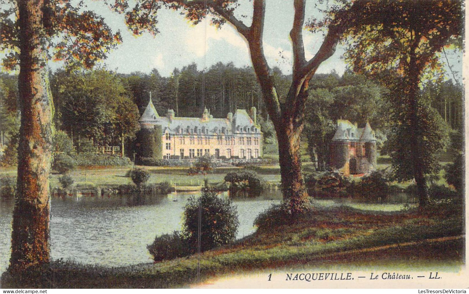 FRANCE - 50 - Nacqueville - Le Château - Carte Postale Ancienne - Autres & Non Classés