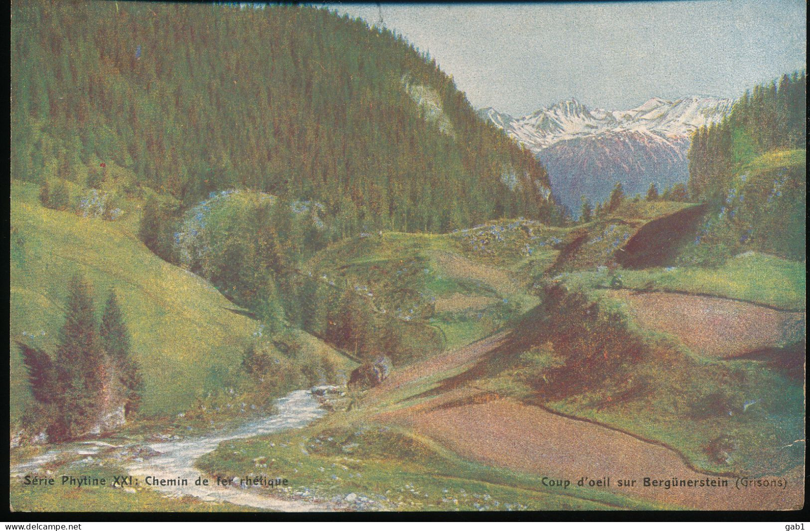 Suisse --- Chemin De Fer Rhetique -- Coup D'oeil Sur Bergunerstein  ( Grisons ) - Bergün/Bravuogn