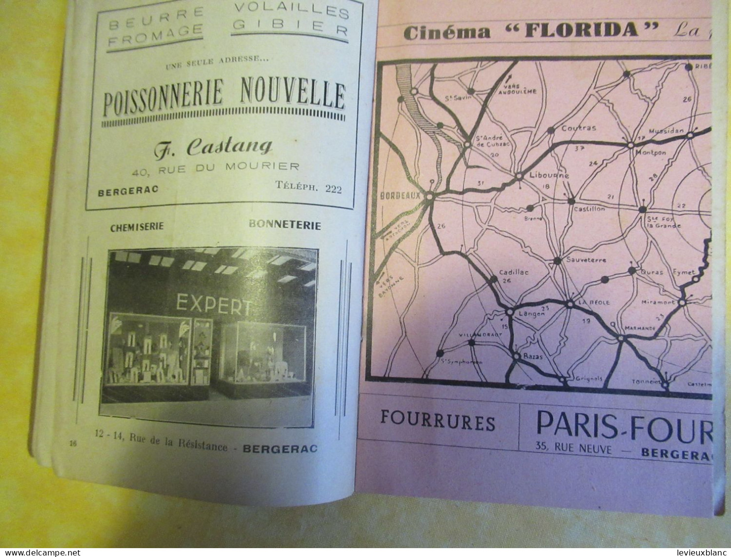 Indicateur APSO /SNCF & Autobus Départementaux/BERGERAC /offert Par Les Commerçants /1955        TRA69 - Railway