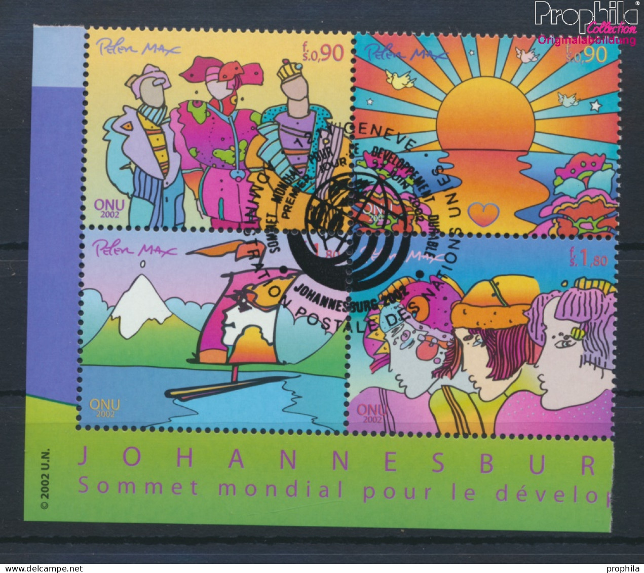 UNO - Genf 444-447 Viererblock (kompl.Ausg.) Gestempelt 2002 Nachhaltige Entwicklung (10067954 - Used Stamps