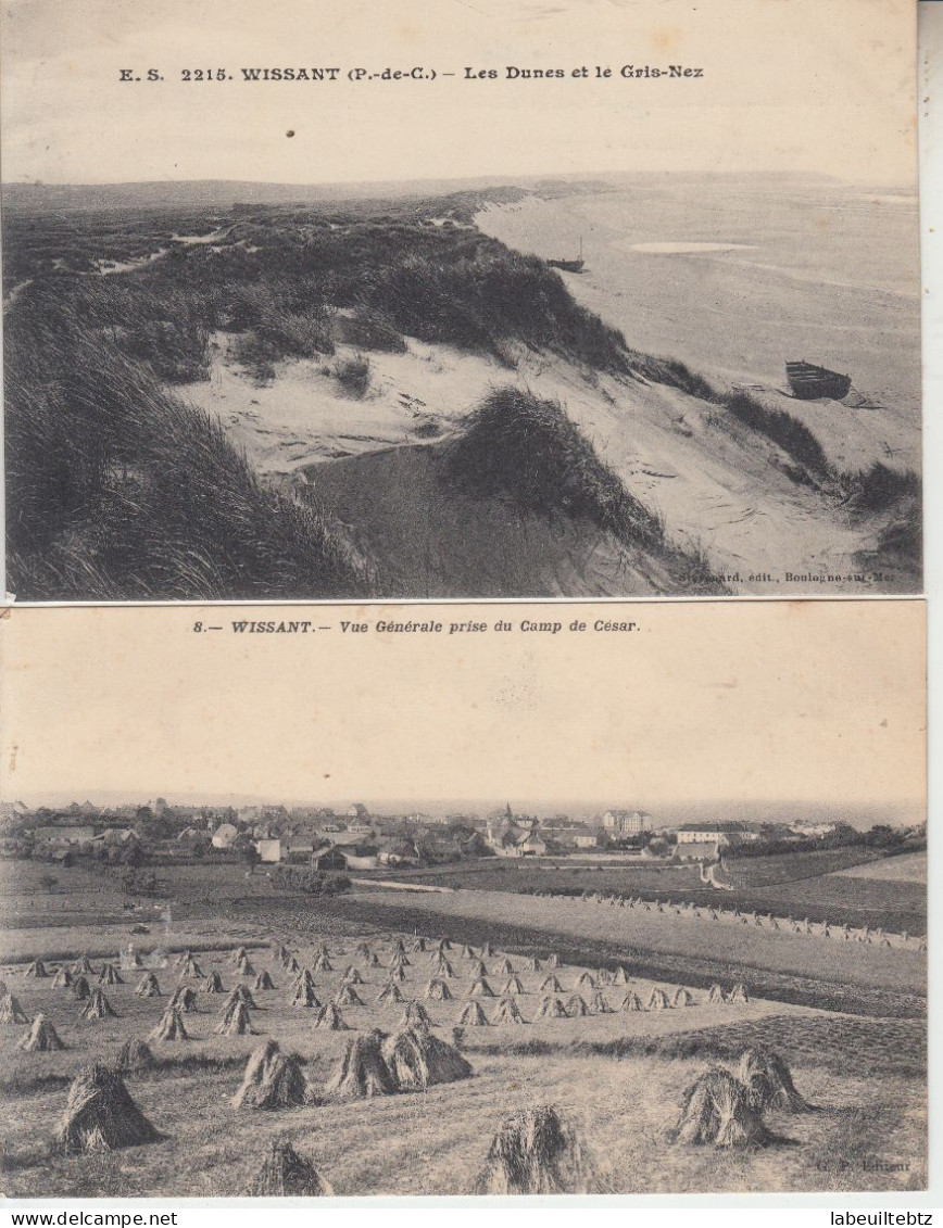 WISSANT - Lot De2 Cartes - Vue Générale / Dunes Gris Nez  PRIX FIXE - Wissant