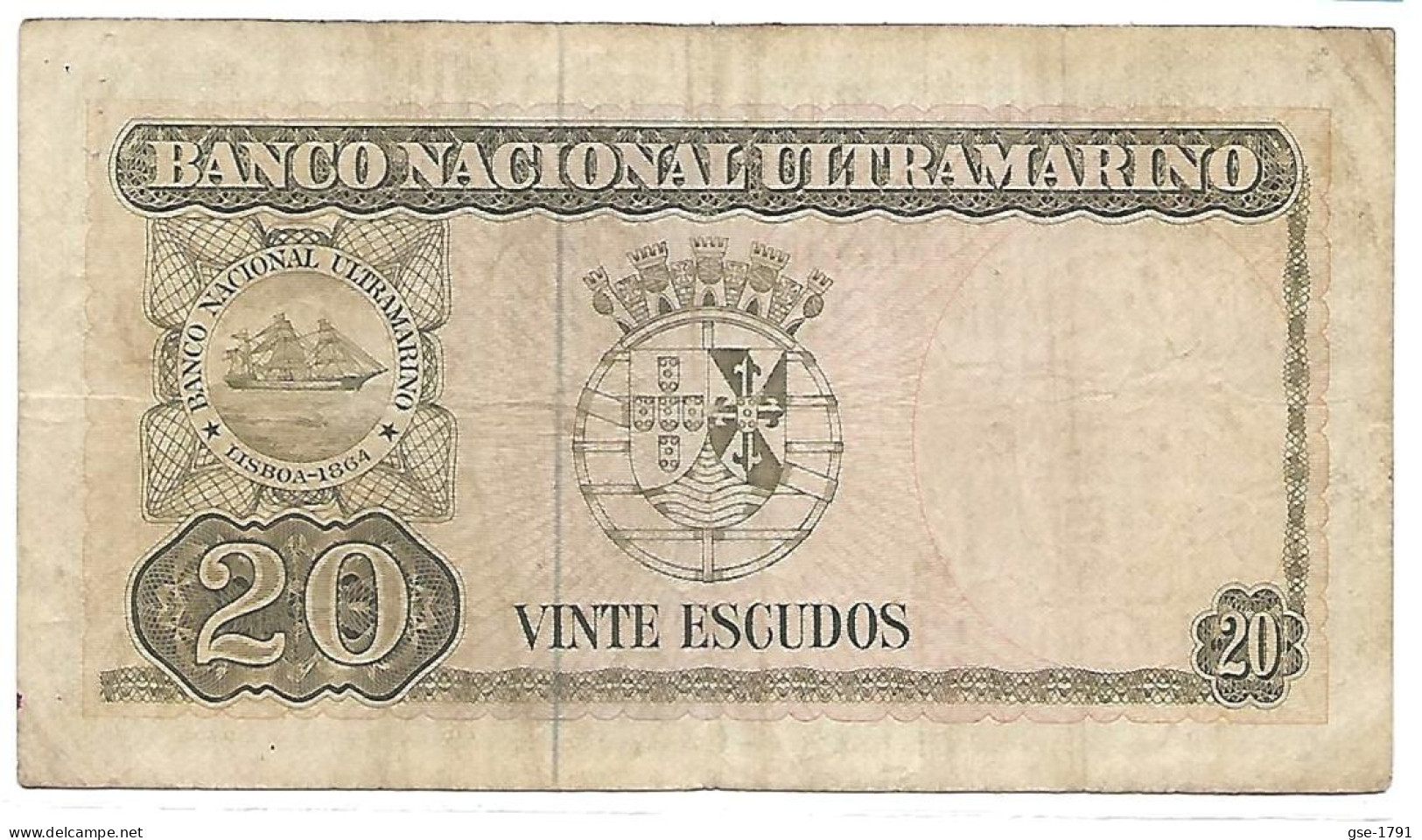 INDONESIE- TIMOR  20 Escudos #26   1967  Sign.7  Circuléplis TB - Timor