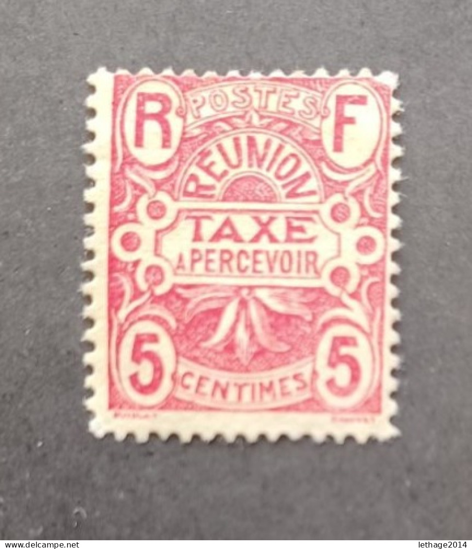 FRANCE COLONIE REUNION 1907 TAXE CAT YVERT N. 6 MNHL - Timbres-taxe