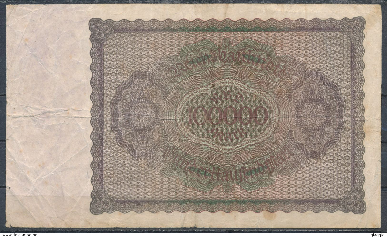 °°° GERMANY REICHSBANKNOTE 100000 MARK 1923 °°° - 100.000 Mark