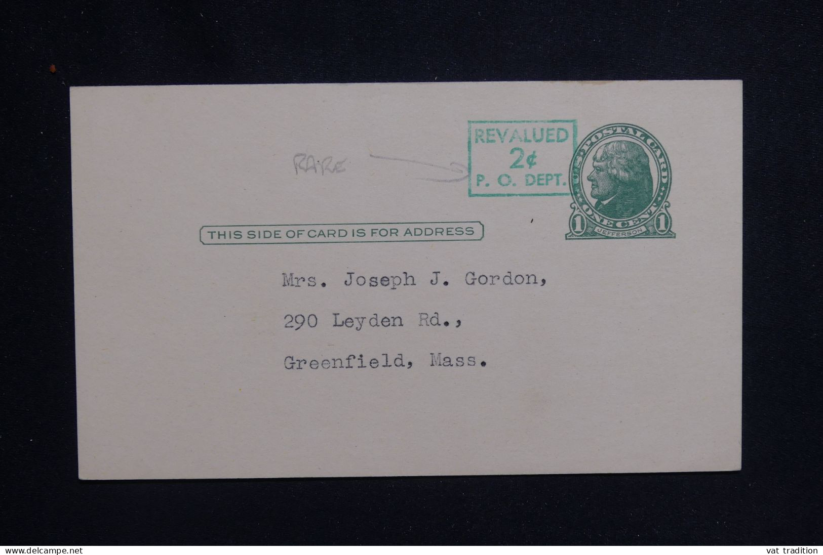 ETATS UNIS - Entier Postal Surchargé Pour Greenfield - L 143360 - 1941-60