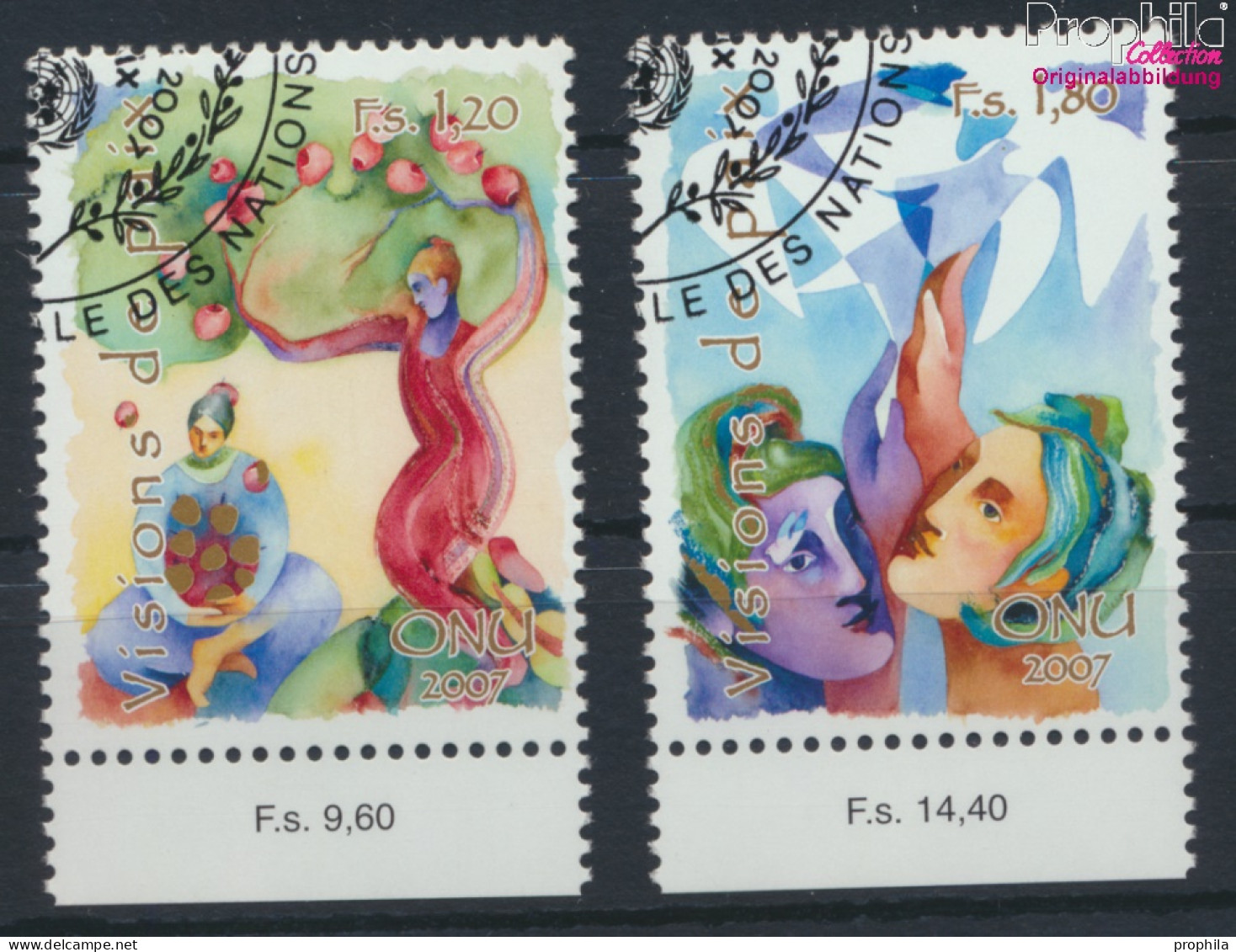 UNO - Genf 573-574 (kompl.Ausg.) Gestempelt 2007 Friedliche Visionen (10069035 - Used Stamps