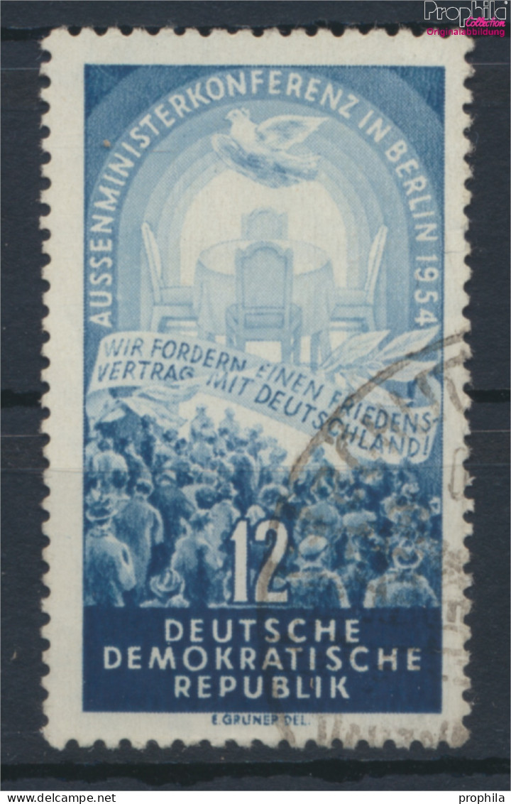 DDR 424Y II (kompl.Ausg.) Seltenes Wasserzeichen Gestempelt 1954 Viermächtekonferenz In Berlin (10065679 - Gebraucht