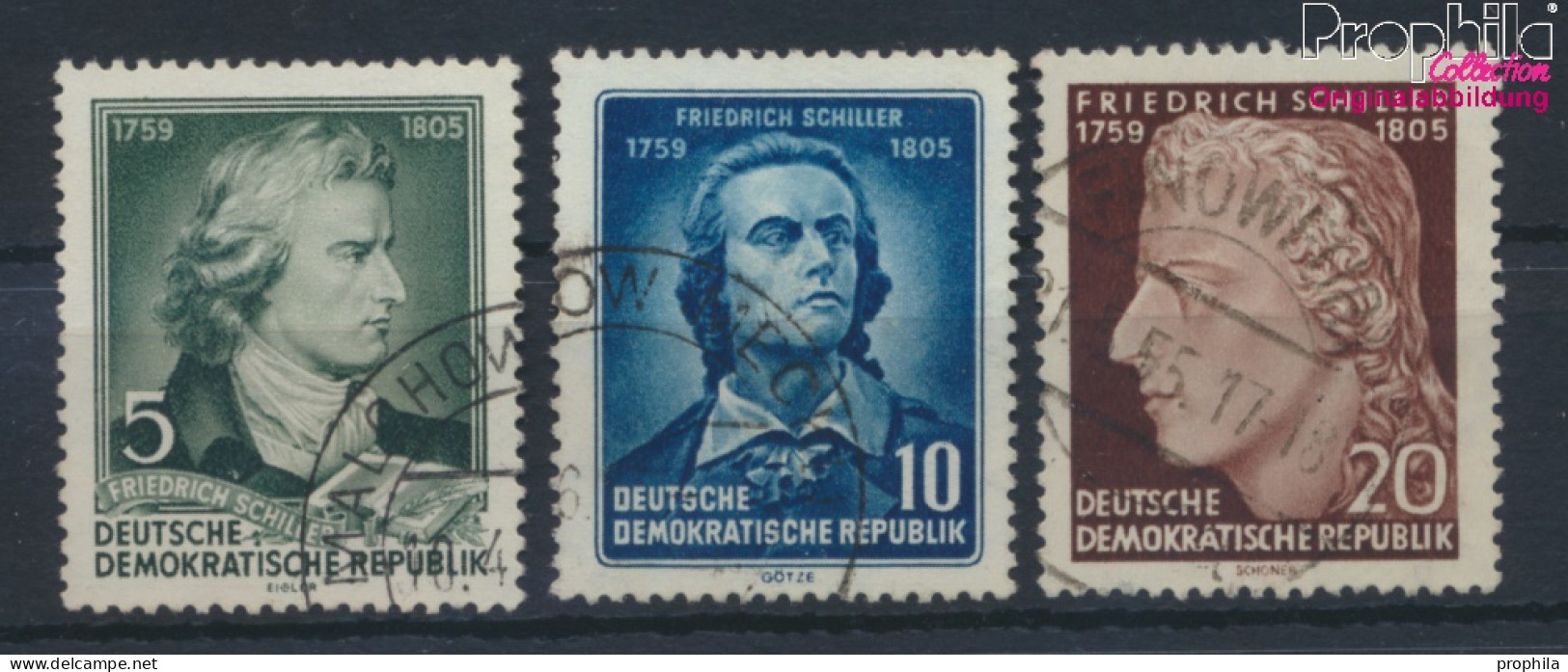 DDR 464A-466A (kompl.Ausg.) Gestempelt 1955 Friedrich Schiller (10065435 - Gebraucht