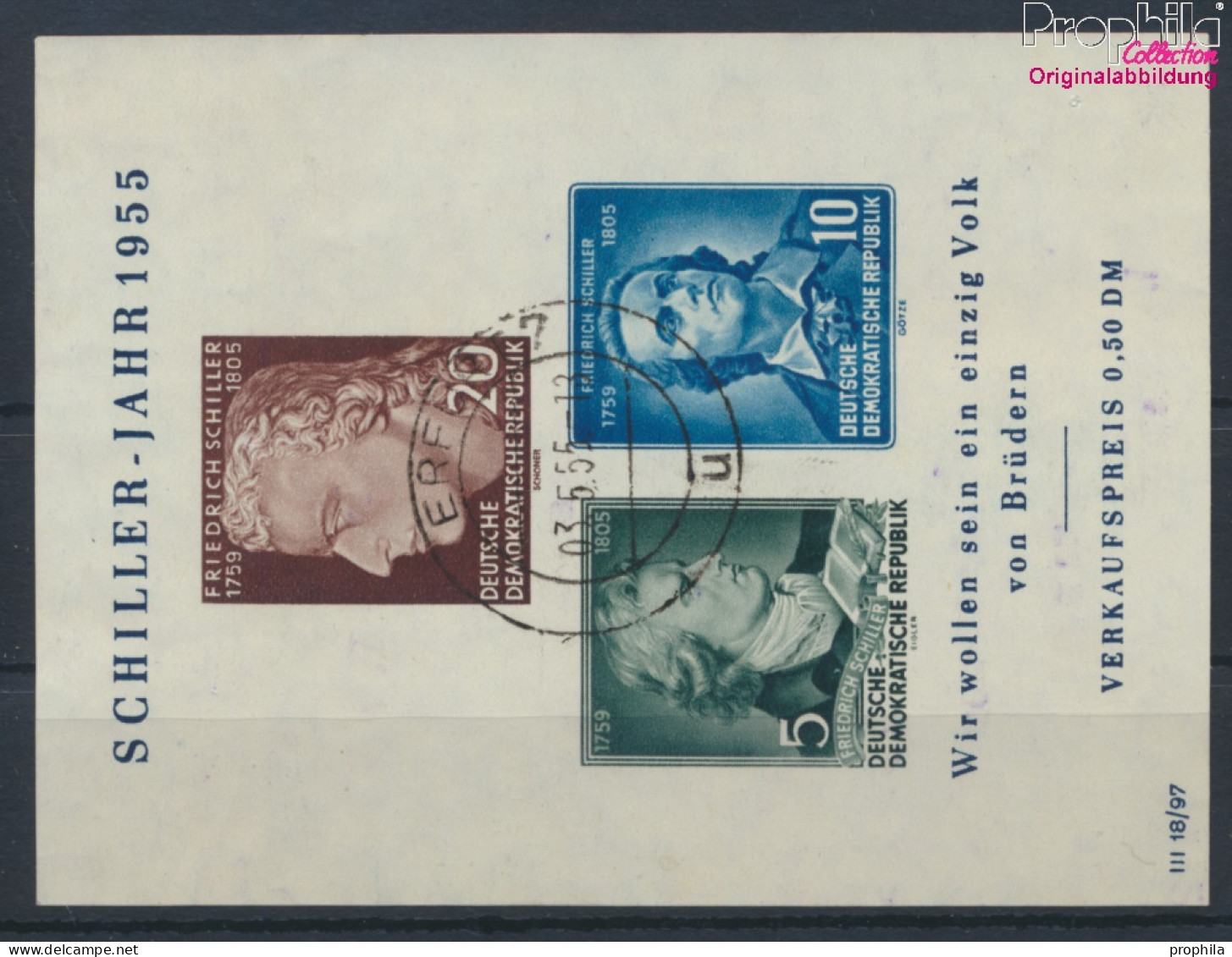 DDR Block12 (kompl.Ausg.) Gestempelt 1955 Schiller (10065434 - Gebraucht