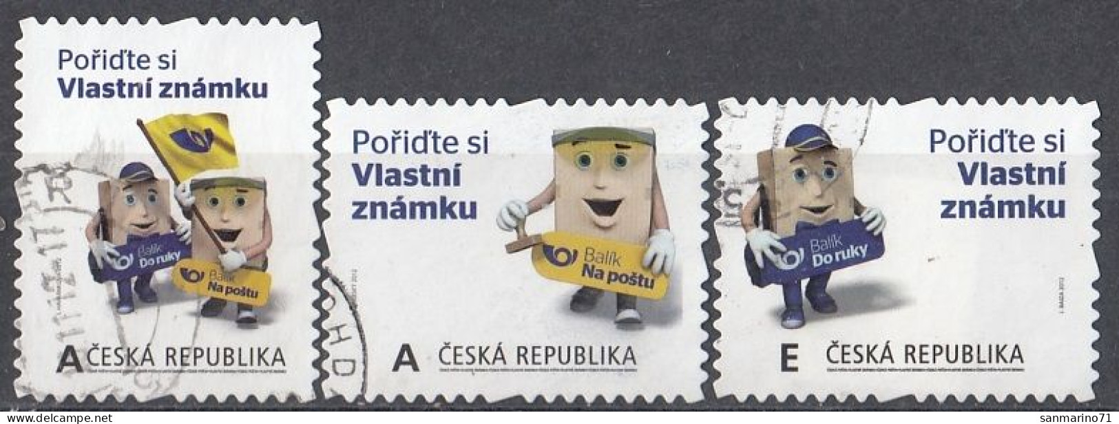 CZECH REPUBLIC 726-728,used,falc Hinged - Usados