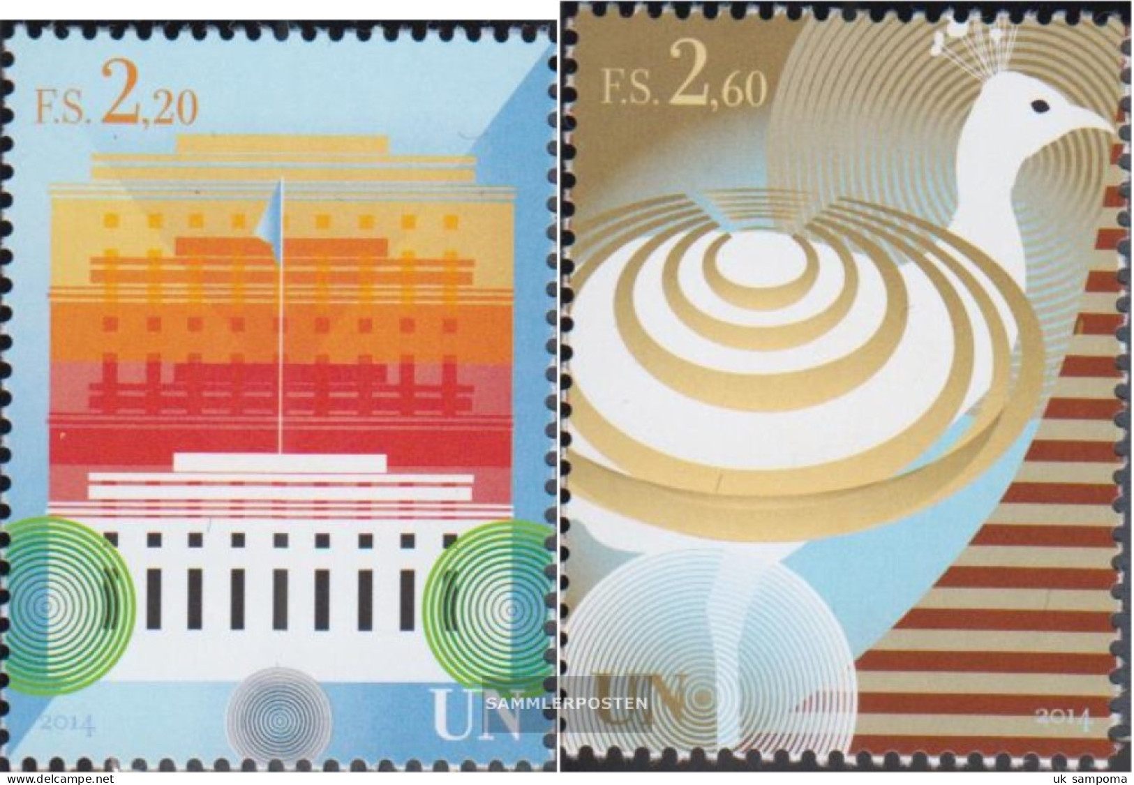 UN - Geneva 860-861 (complete Issue) Unmounted Mint / Never Hinged 2014 UN Building - Neufs