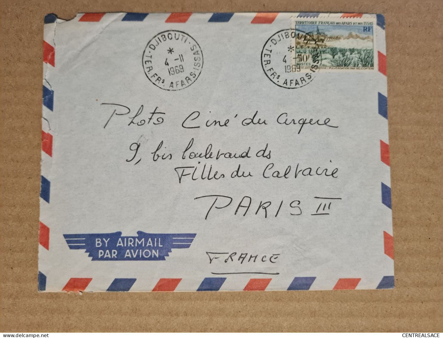 LETTRE AFARS ET ISSAS DJIBOUTI 1969 - Cartas & Documentos