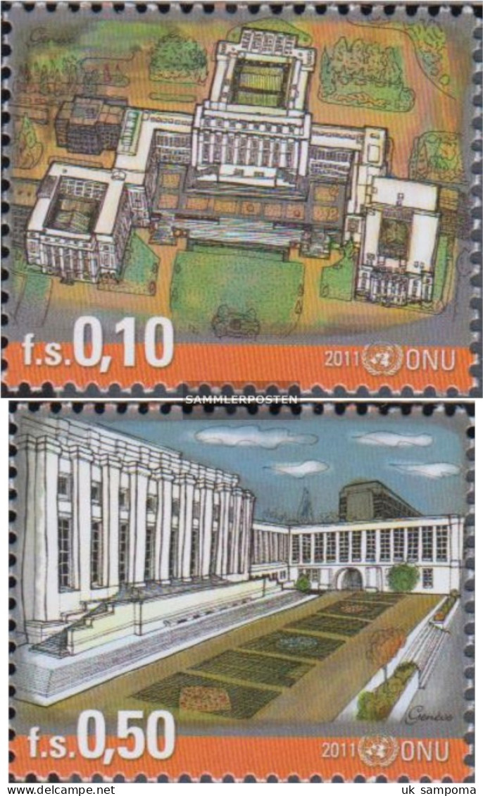 UN - Geneva 741-742 (complete Issue) Unmounted Mint / Never Hinged 2011 UN Building - Unused Stamps