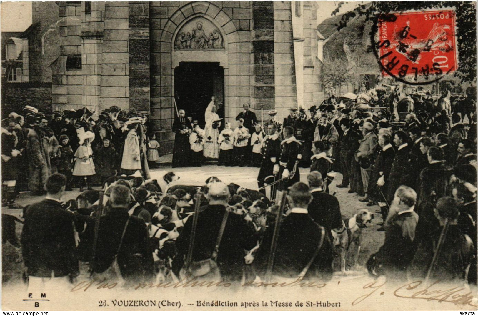 CPA VOUZERON Bénédiction Apres La Messe De St-Hubert (863328) - Vouzeron