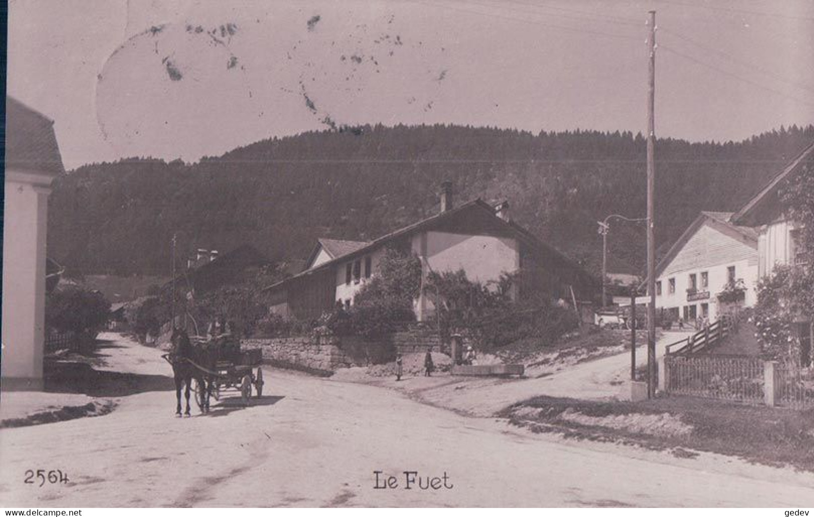 Le Fuet Saicourt BE, La Coopérative Et Attelage D'un Cheval (2564) - Court